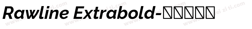 Rawline Extrabold字体转换